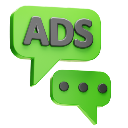 Chat de anuncios  3D Icon