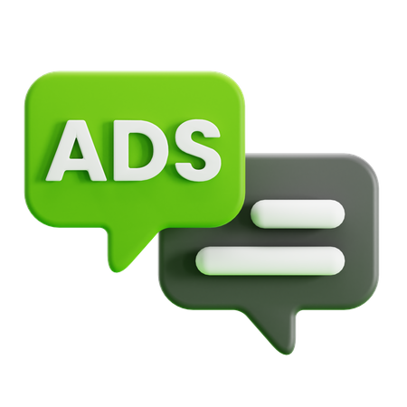 Bate-papo de anúncios  3D Icon