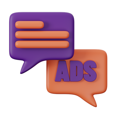 Chat de anuncios  3D Icon