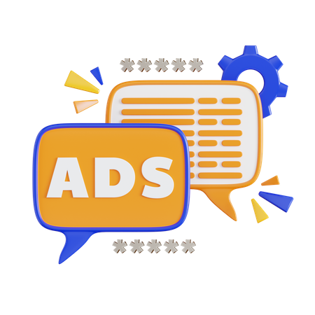 Chat de anuncios  3D Icon