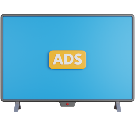 Anúncios com tv led  3D Icon