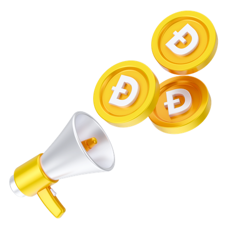 Anuncios de dogecoin  3D Icon