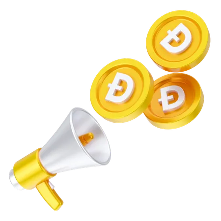 Anuncios de dogecoin  3D Icon