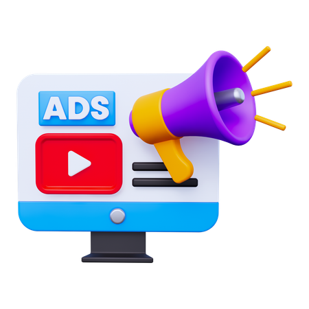 Anúncios de marketing  3D Icon