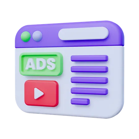 Anuncios de marketing  3D Icon