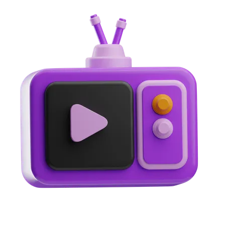 Anúncios de TV  3D Icon