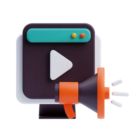 Anuncios de vídeo  3D Icon