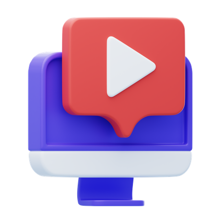 Anúncios em vídeo  3D Icon