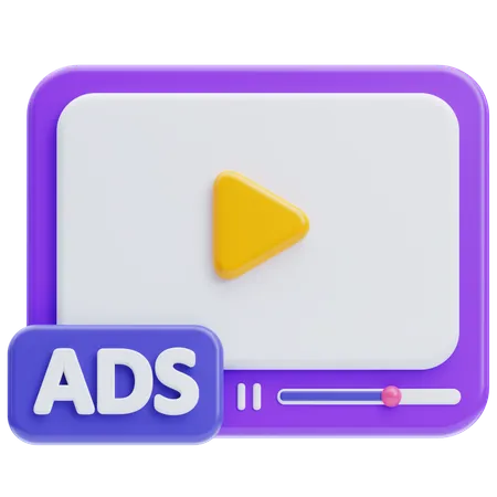 Anuncios de vídeo  3D Icon