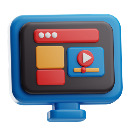 Anuncios de vídeo  3D Icon