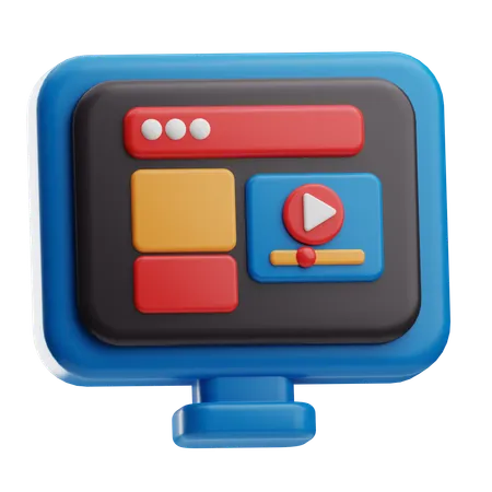 Anuncios de vídeo  3D Icon