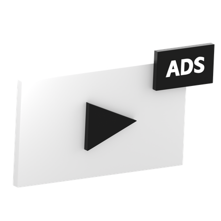 Anúncios em vídeo  3D Icon