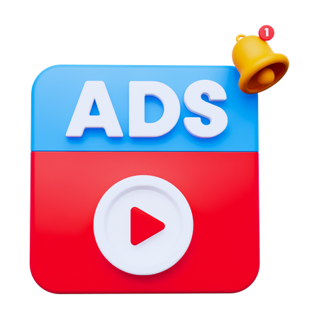 Anuncios de vídeo  3D Icon