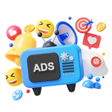 Marketing de anúncios  3D Icon