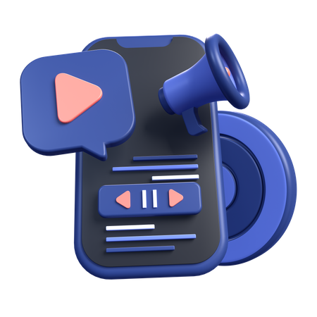Anuncios móviles  3D Icon