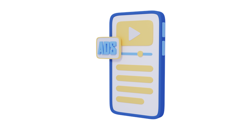 Anuncios móviles  3D Icon