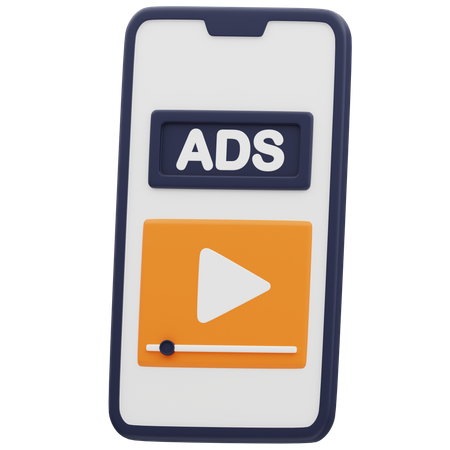 Anuncios móviles  3D Icon
