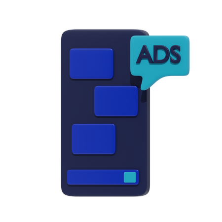 Anuncios móviles  3D Icon
