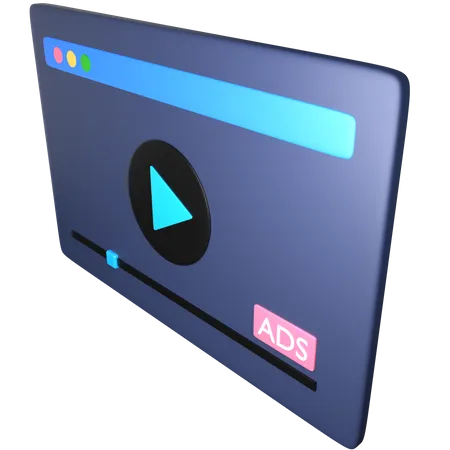 Anúncios on-line  3D Icon
