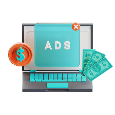 Anúncios pagos  3D Icon