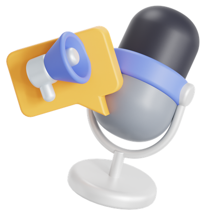 Anuncios de podcasts  3D Icon