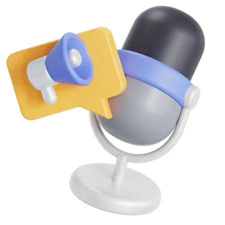 Anuncios de podcasts  3D Icon