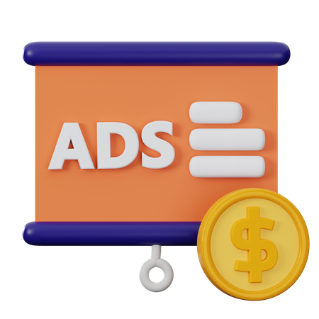 Presentación de anuncios  3D Icon