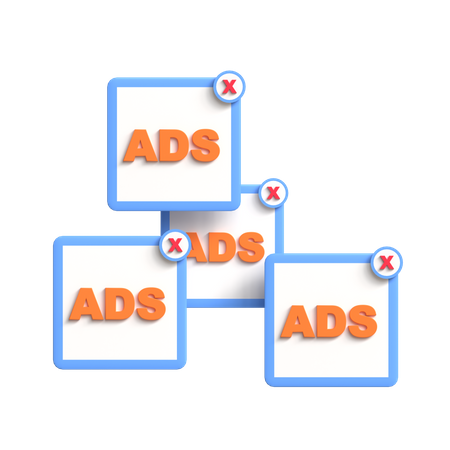 Anúncios de spam  3D Icon