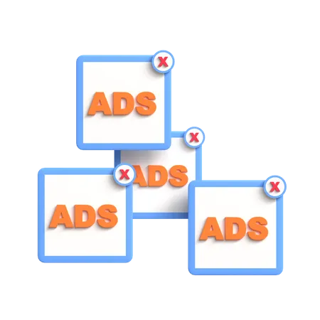 Icone De Servicos ADS De Spam 3 D Para Design De Comercio Eletronico 3D Icon