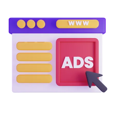 Anuncios web  3D Icon