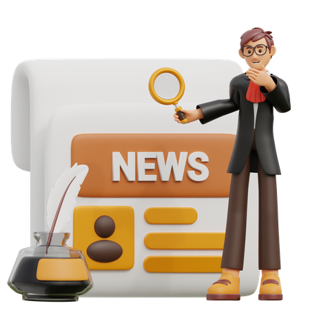 Männlicher Anwalt erklärt Fallneuigkeiten  3D Icon