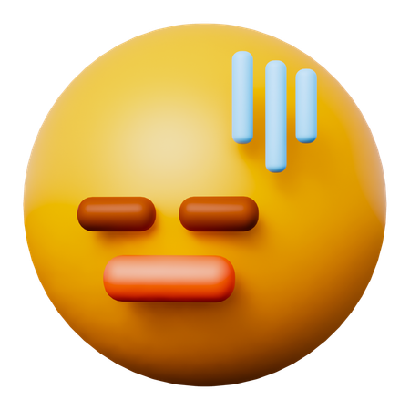 Anxious Emoji  3D Icon