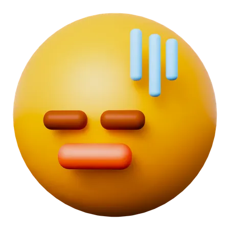 Anxious Emoji  3D Icon