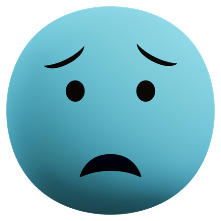 불안한 이모티콘  3D Icon