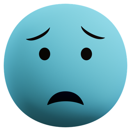 Anxious Emoticon  3D Icon