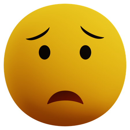 Anxious Emoticon  3D Icon