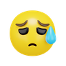 3d anxious emoji