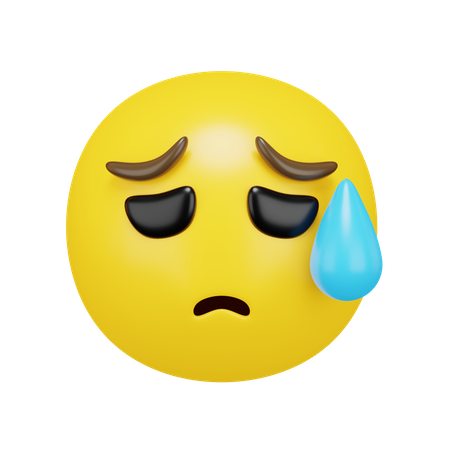 Anxious Face  3D Emoji