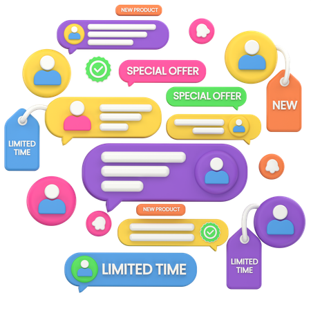 Anzeigen-Chat  3D Icon