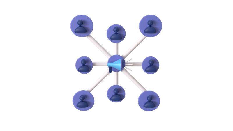 Anzeigennetzwerk  3D Icon