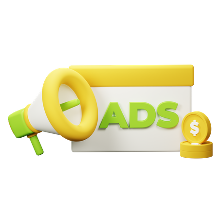 Werbeanzeigen  3D Icon