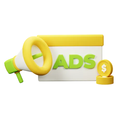 Werbeanzeigen  3D Icon