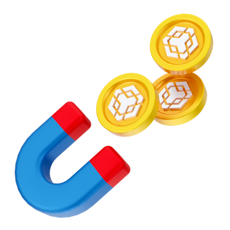 Binance-Münze anziehen  3D Icon