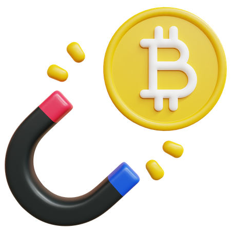 Bitcoin anziehen  3D Icon