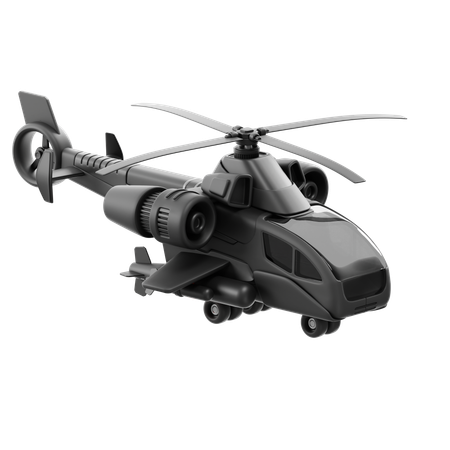 Helicóptero apache  3D Icon