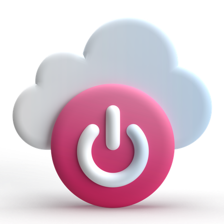 Apagado de la nube  3D Icon