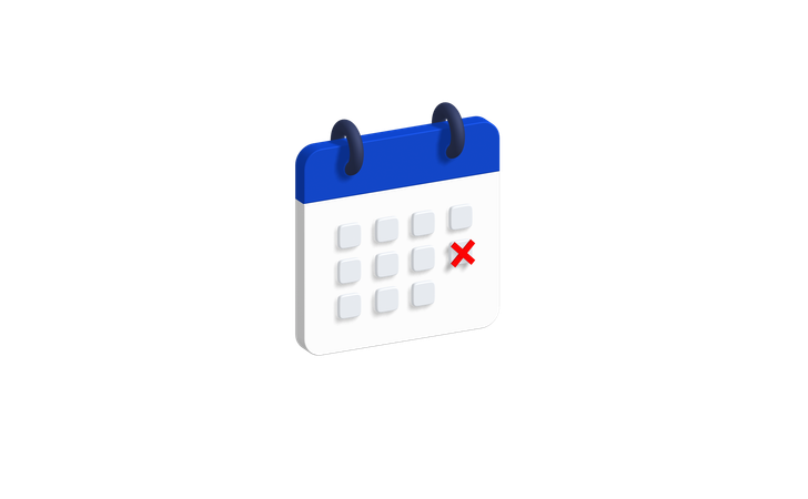 Excluir calendário  3D Icon