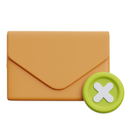 Excluir e-mail  3D Icon