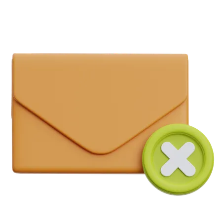 Excluir e-mail  3D Icon