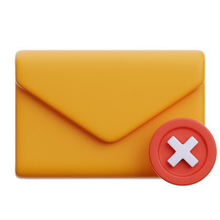 Excluir e-mail  3D Icon